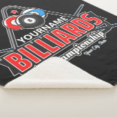 Aangepaste NAAM Billiards 8 Ball Pool Cue Rack Sherpa Deken (3/4)