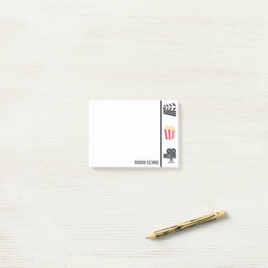 Aangepaste naam | Bioscoop Emojis Post-it® Notes (Op bureau)