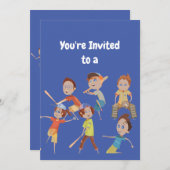 Aangepaste naam Birthday Baseball Party - uitnodig Kaart (Voorkant / Achterkant)