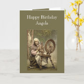 Aangepaste naam Birthday Humor  centrifugeklasse Kaart (Gele Bloem)