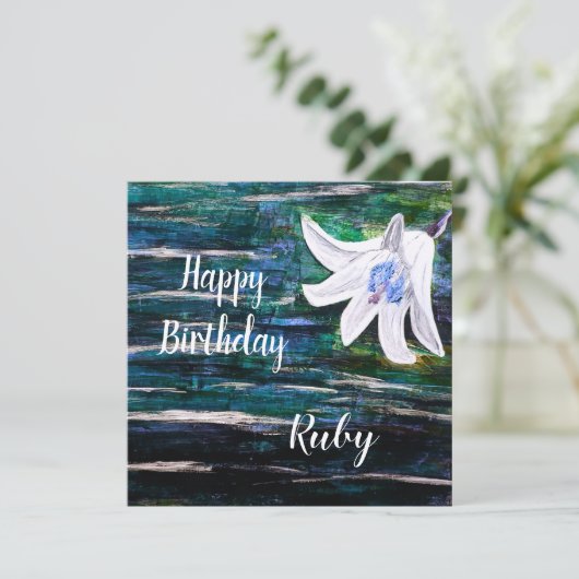 Aangepaste naam Birthday Kaart (Staand voorkant)