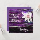 Aangepaste naam Birthday Kaart (Voorkant / Achterkant in situ)