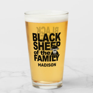 Aangepaste naam "Black Sheep" Glas