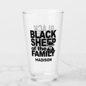 Aangepaste naam "Black Sheep" Glas (Voorkant)