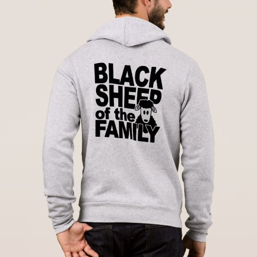 Aangepaste naam "Black Sheep" Hoodie (Achterkant)