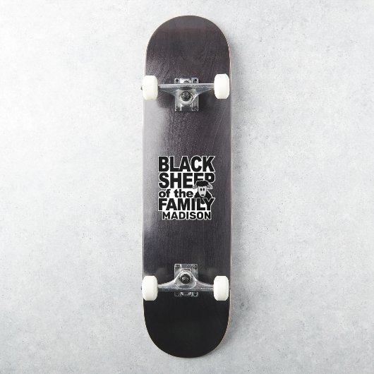 Aangepaste naam "Black Sheep" Sticker (Skateboard)