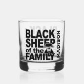 Aangepaste naam "Black Sheep" Whisky Glas (Achterkant)