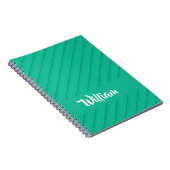 Aangepaste naam: blauw diagonaal plastic getexture notitieboek (Rechterzijde)