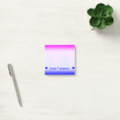Aangepaste naam; Blauw en magenta Streaks Patroon Post-it® Notes (Kantoor)