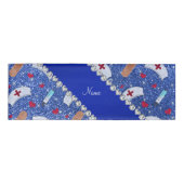Aangepaste naam: blauw glitter verpleegster pet ha naambadge (Voorkant)