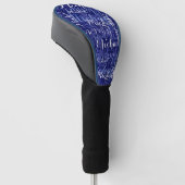 Aangepaste naam Blauw Golfheadcover (Schuin)