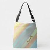 Aangepaste naam blauw groen kust- crossbody tas (Voorkant)