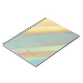 Aangepaste naam blauw groene kuststrand notitieboek (Linkerzijde)