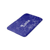 Aangepaste naam blauw marmerpatroon badmat (Gekanteld)