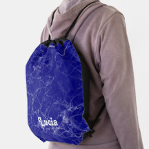 Aangepaste naam blauw marmerpatroon