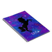 Aangepaste naam Blauw/Paarse Galaxy Unicorn-laptop Notitieboek (Rechterzijde)