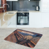 Aangepaste naam blauw sinaasappel schilderij De Sc Snijplank