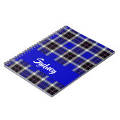 Aangepaste naam blauw vlakpatroon notitieboek (Linkerzijde)