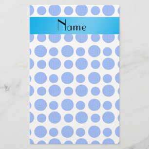 Aangepaste naam blauw volleybalpatroon briefpapier