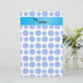 Aangepaste naam blauw volleybalpatroon briefpapier (Staand voorkant)