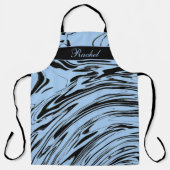 Aangepaste naam Blauw Zwemelen Abstract Patroon Mo Schort (Voorkant)