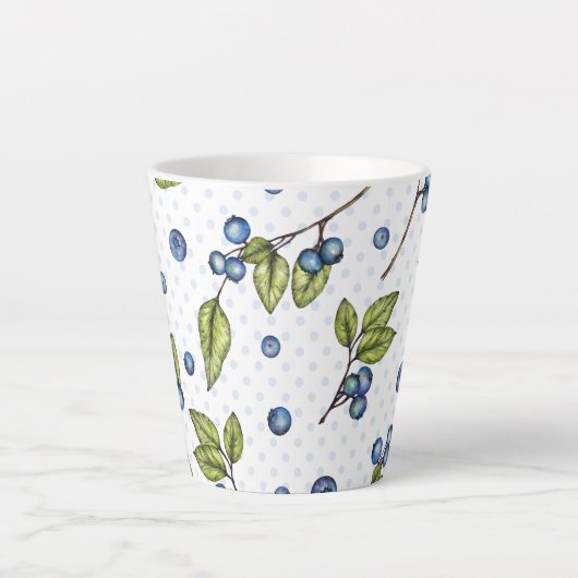 Aangepaste naam Blauwbessen Latte Mok (Voorkant)