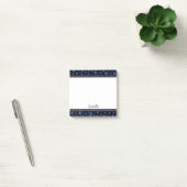 Aangepaste naam, blauwe glinsterende hondenpoten post-it® notes (Kantoor)