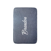 Aangepaste naam blauwe glitter badmat (Voorkant Verticaal)