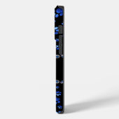 Aangepaste naam, blauwe glitter-hondenpoten Case-Mate iPhone case (Achterkant / Links)
