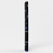 Aangepaste naam, blauwe glitter-hondenpoten Case-Mate iPhone case (Achterkant/rechts)