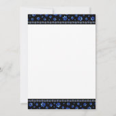 Aangepaste naam, blauwe glitter-hondenpoten kaart (Achterkant)