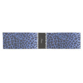 Aangepaste naam: blauwe glitter leopard print korte tafelloper (Horizontaal)