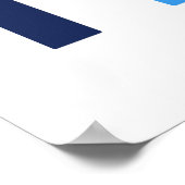 Aangepaste naam blauwe groene afspeelruimte poster (Hoek)