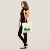 Aangepaste naam Blauwe Groene Succulten Tote Bag (Voorkant (model))