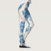 Aangepaste naam Blauwe Hortensia Botanisch Leggings (Rechts)