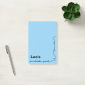 Aangepaste naam Blauwe krabbel Post-it® Notes (Kantoor)