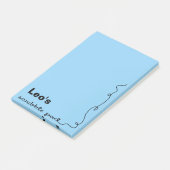 Aangepaste naam Blauwe krabbel Post-it® Notes (Schuin)