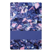 Aangepaste naam blauwe kristallen mini klembord (Achterkant)