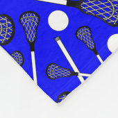 Aangepaste naam blauwe lacrosse fleece deken (Hoek)