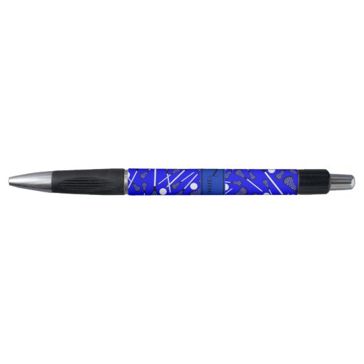 Aangepaste naam blauwe lacrosse pen (Voorkant)
