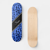 Aangepaste naam blauwe luipaard afdrukken skateboard (Voorkant)