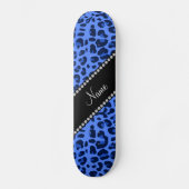 Aangepaste naam blauwe luipaard afdrukken skateboard (Voorkant)