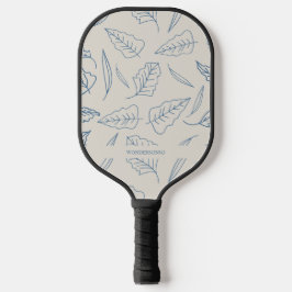 Aangepaste naam Blauwe Pastel Bloem Pickleball Paddle