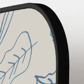 Aangepaste naam Blauwe Pastel Bloem Pickleball Paddle (Links Detail)