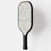 Aangepaste naam Blauwe Pastel Bloem Pickleball Paddle (Links)