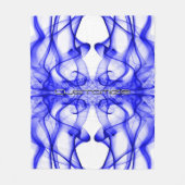 Aangepaste naam Blauwe rook symmetrische witte Fleece Deken (Voorkant)