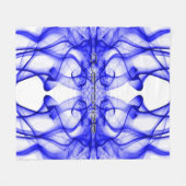 Aangepaste naam Blauwe rook symmetrische witte Fleece Deken (Voorkant (Horizontaal))
