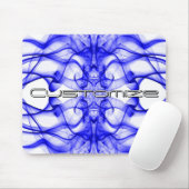 Aangepaste naam Blauwe rook Symmetrische witte Muismat (Met muis)