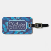 Aangepaste naam: Blauwe tinkleurstof Bagagelabel (Voorkant horizontaal)