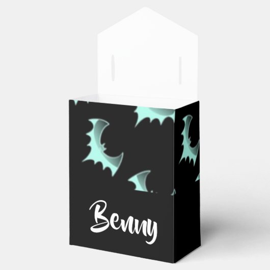 Aangepaste naam blauwe vlekken bedankdoosjes (Geopend)